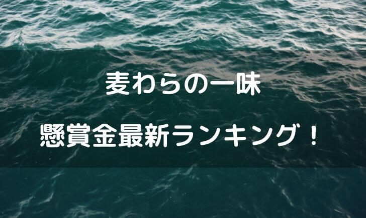 麦わらの一味の懸賞金最新ランキング 現在のトータルバウンティは テレビっ子は今日もゆく